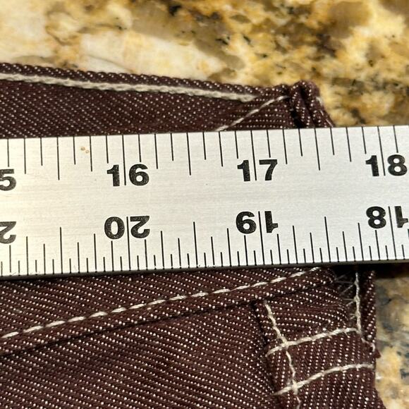 Levi’s 501 Straight Fit Burgundy Denim Jeans in a Mens 34 x 32 100% Cotton - Picture 6 of 7